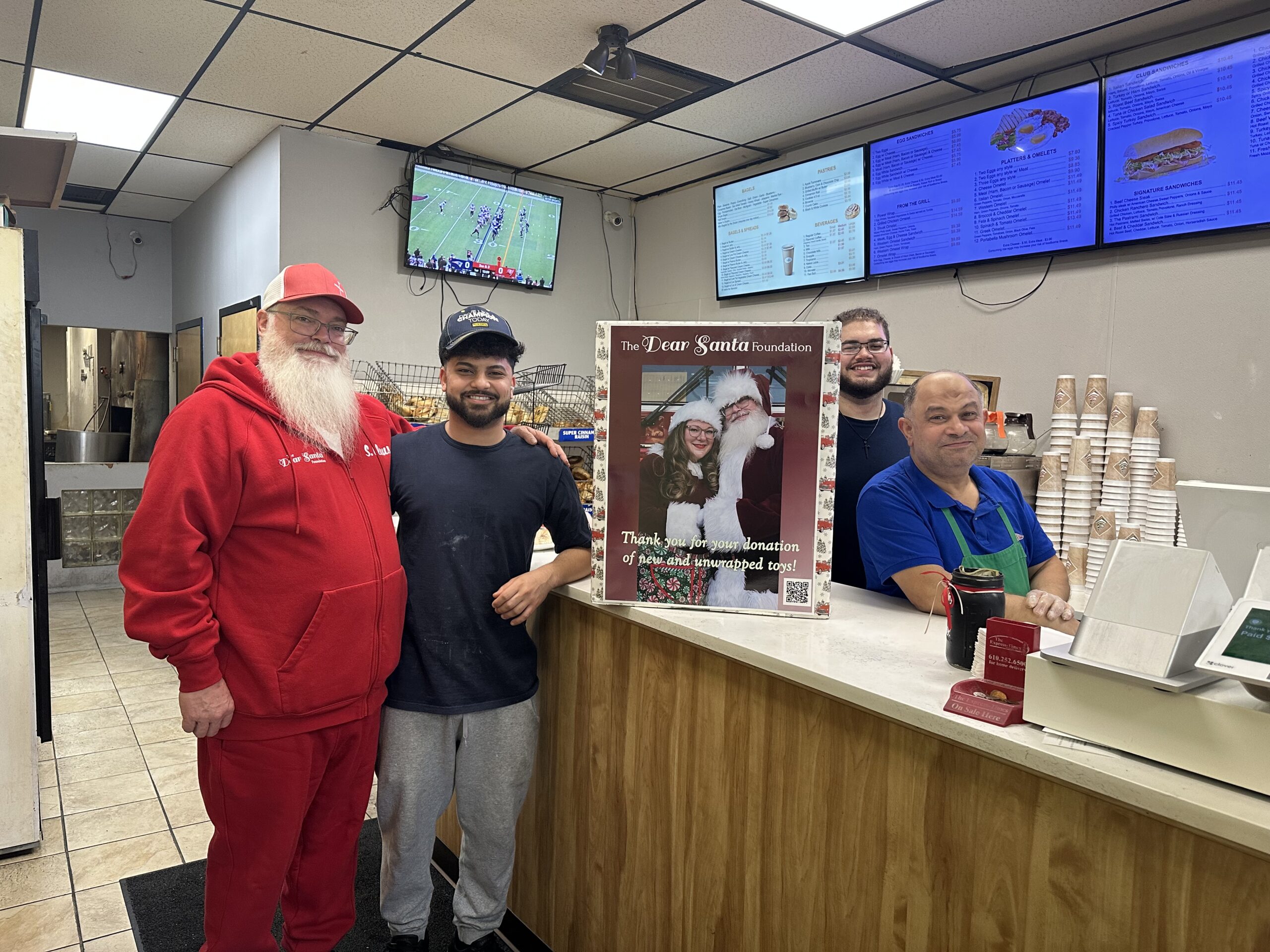 Thank you, New York Bagels & Deli, for joining our annual Christmas Toy Drive!